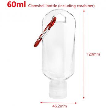 Travel Leather Keychain Sanitizer Bottle Case