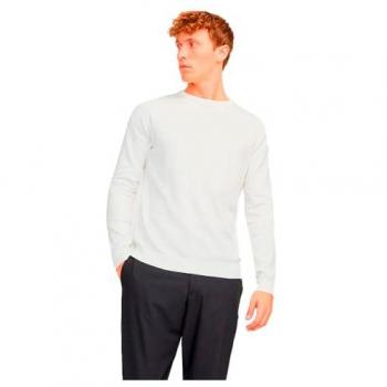 Jack & Jones Herren Rundhalspullover Regular Fit Weiß 2XL
