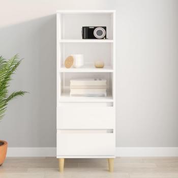 Buffet Scandinave vitaXL, blanc brillant, 40x36x110 cm – structure en bois d'ingénierie