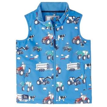 Blue Alex Kids Gilet, Waterproof & Breathable, Size 6-7 Years