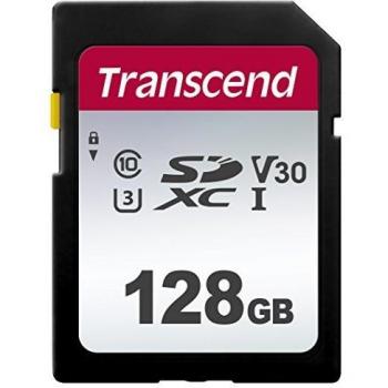Transcend SDXC Karte 128GB Speicherkarte 300S UHS-I U3 4K V30 Class 10