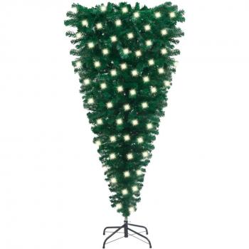 Albero di Natale Capovolto Verde 120 cm Illuminato
