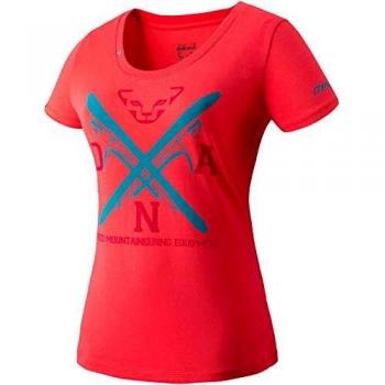 DYNAFIT Damen T-Shirt, Blau – Graphic Cotton S/S, Größe 40 (Poseidon)