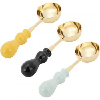 Sealing Wax Spoon with Brass Stamp