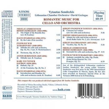 Raccolta di musica romantica per violoncello e orchestra