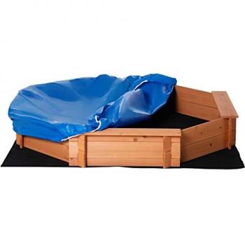 Bac à sable « Sapin Orange » – dimensions 139 x 139 x 21,5 cm, couverture non tissée