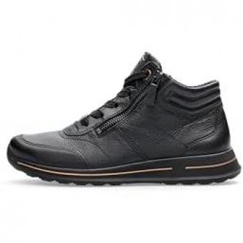 Ara Damen Sneakers OSAKA 2.0 Schwarz G-Weite mit Reißverschlüssen