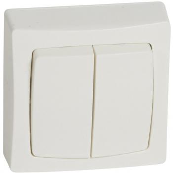 Interrupteur Double Va et vient Saillie Legrand Oteo Blanc Complet
