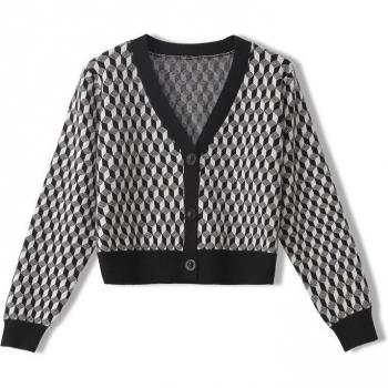 Cárdigan de estilo retro para mujer con manga larga