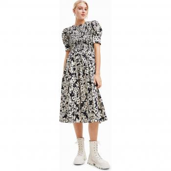 Donna Midi Floreale Nero XL Desigual
