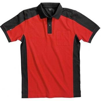 FHB Polo-Shirt Konrad rot-schwarz 2XL 91490-3320