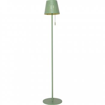Ferre Green Outdoor Floor Lamp with Solar and Dimmable LED