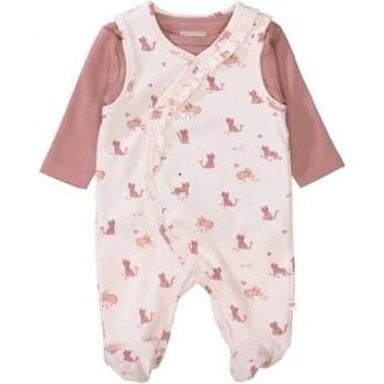 Tuta per neonati STACCATO con camicia rosa melange