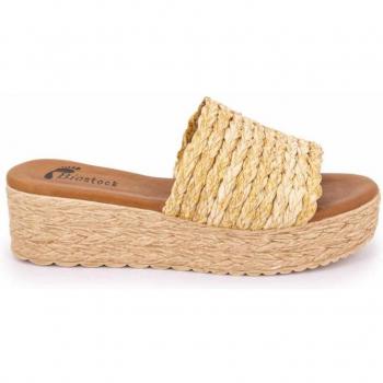 Mules Rafia 10 63187 T36/41 Mujer BIOSTOCK Color Marrón