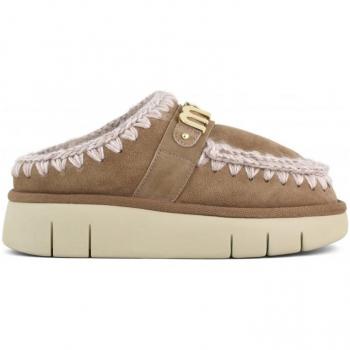 Sabot Mou Bounce Clog Logo Metallico Rosa e Marrone, Taglia 41