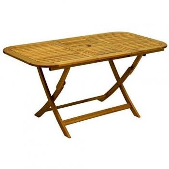 Table de Jardin en Bois Pliable 120x70x74