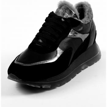 Damen-Sneaker 6401 von Mario Muzi in Schwarz-Silber
