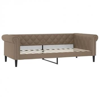 Sofá Cama Cuero Sintético Color Capuchino 90x200 cm