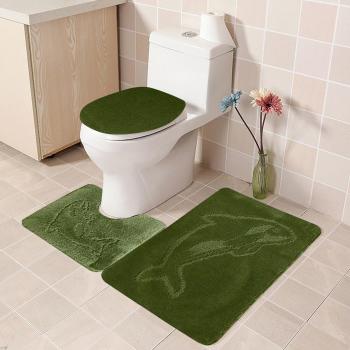 Hartvormige Antislip Badkamer Tapijt Set 3-delig 55x85 cm