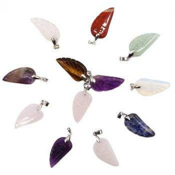 Gleaming Halo Gem Wings Charm – 28×15 mm