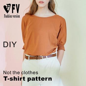 Elastic Cuff Knitted Bat Shirt Template