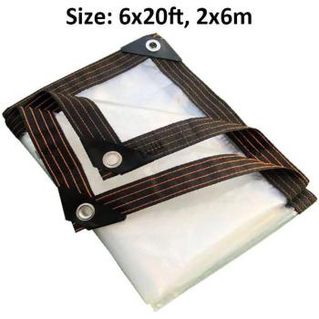 6x20ft Clear Tarpaulin Cover