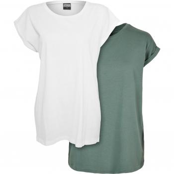 Urban Classics Ladies Extended Shoulder Tee 2-Pack