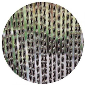 Schwarzer transparenter Türvorhang Lazio 100 x 230 cm