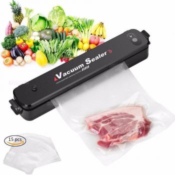 Sellador Manual 15 Bolsas – Caja Negra de Vacío