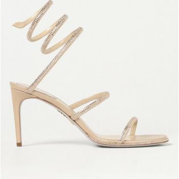 Rene' Caovilla Sandali con Tacco Champagne 38½