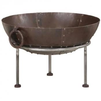 VidaXL Brasero de Hierro 55 × 55 × 38 cm Marrón/Multicolor