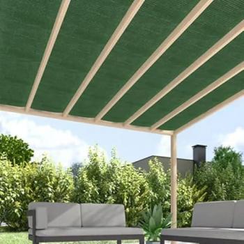 Rete Ombreggiante per Giardini 1x50m Verde Scuro