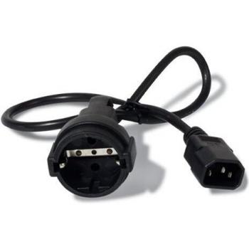 APC Cable de alimentación C14 a Schuko 0,6 m Negro