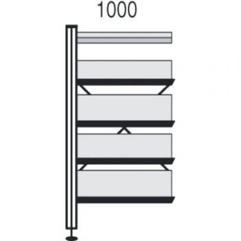 Kerkmann Regal libra 1 Fach 4 Böden 100x30x193cm