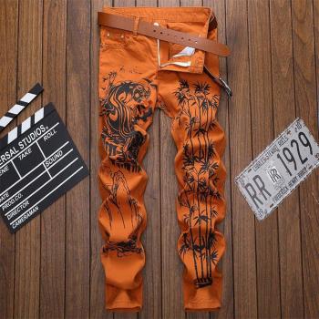 Pantalones Jeans Running Hombre Color Anaranjado – WA111