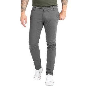 Indumentum Dunkelgraue Chino Hose Slim Fit