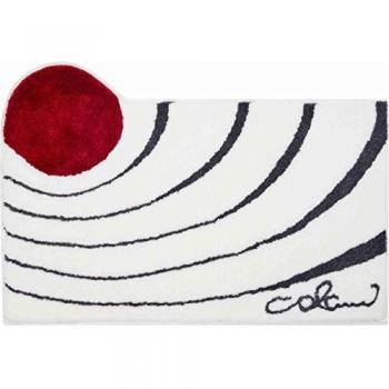 Badematte Colani 2 – 60 × 100 cm, weiß, Kunstfaser, rutschfest