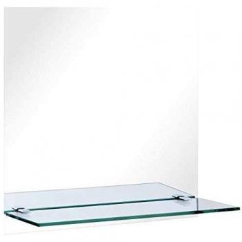 Vidaxl's 30x30 cm Wall Mirror with Tempered Glass and Shelf