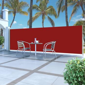 Red Retractable Side Awning 160x500 cm