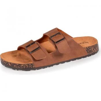 Isotoner Mules Marron Double Bride Homme 41