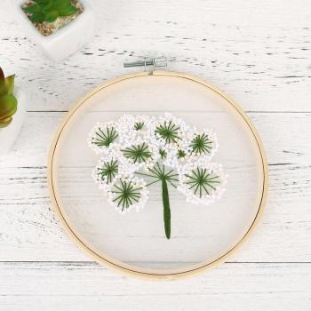 Kits de bordado con diseño de plantas