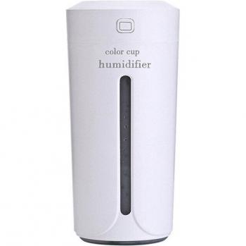 Mini humidificateur aromatique 230 ml, brume LED, USB universel, anti‑glissement, utilisable en voiture ou à la maison