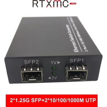 Conmutador UPT Gigabit con Dos Puertos Fiber y SFP
