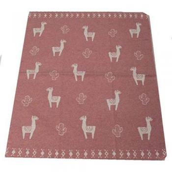 Baby‑ und Kinderdecke „Juwel“ – 70 x 90 cm – Rosa, Lamas, David Fussenegger