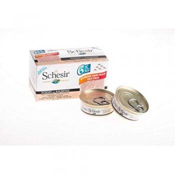 Schesir Tonnetto Con Salmone Cibo Umido Gatti Adulti Multipack 6x50g