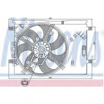 Ventola di raffreddamento NISSENS 85563