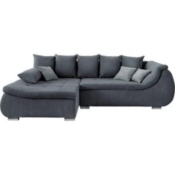 INOSIGN Anthrazit Ecksofa Perallo mit Kissen