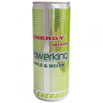 POWERKING Bebida Energética Sabor Manzana y Melón 24 x 250ml