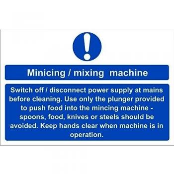 Catering Mincing/Mixing Sign, 8 x 12 inches Vinyl