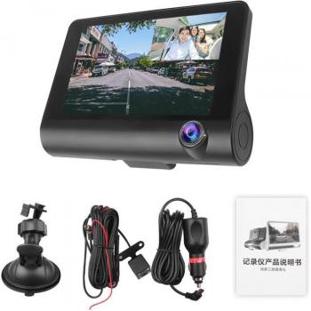 1080P Car Video Recorder with Dual Lens and Reversing Camera
